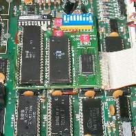 6502-RamRom inserted into 1541 drive, top view